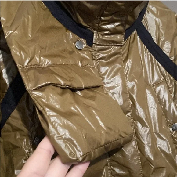 NWT Free People Vagabond Gold Bomber Jacket - Picture 9 of 13